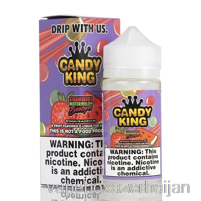 Vape Azerbaijan Strawberry Watermelon Bubblegum - Candy King - 100mL 3mg